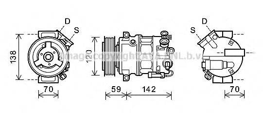 Компрессор, кондиционер AVA QUALITY COOLING OLK577