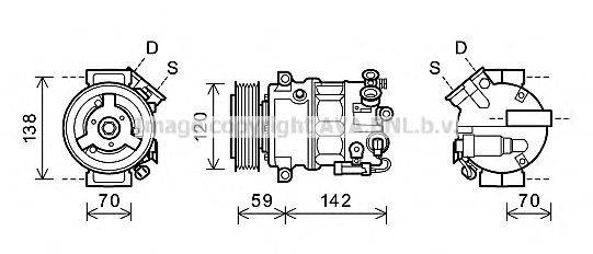 Компрессор, кондиционер AVA QUALITY COOLING OLK578