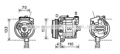 Компрессор, кондиционер AVA QUALITY COOLING SUK081