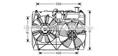 Вентилятор, охлаждение двигателя AVA QUALITY COOLING TO7534
