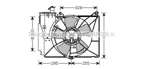 Вентилятор, охлаждение двигателя AVA QUALITY COOLING TO7539