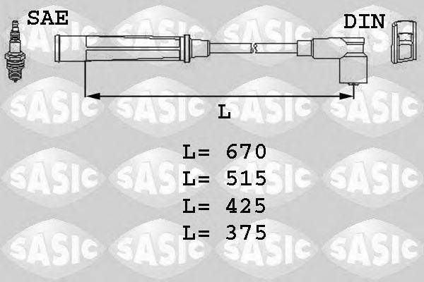 Комплект проводов зажигания SASIC 9286005