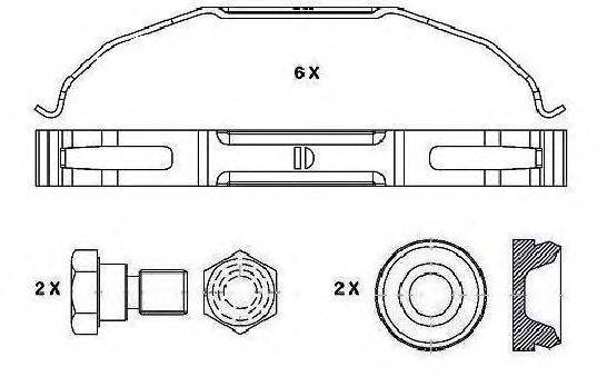 Комплект тормозных колодок, дисковый тормоз ABEX G6933