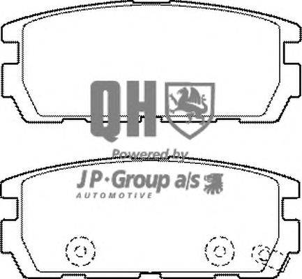Комплект тормозных колодок, дисковый тормоз JP GROUP BP1446