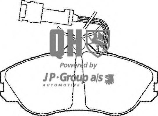 Комплект тормозных колодок, дисковый тормоз JP GROUP BP530