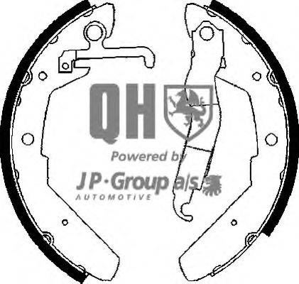 Комплект тормозных башмаков, барабанные тормоза JP GROUP BS679