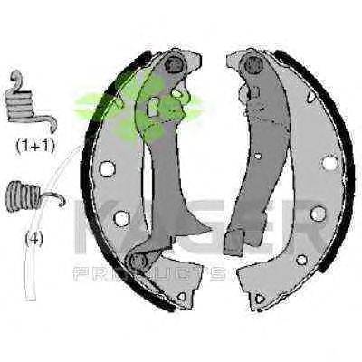 Комплект тормозных колодок KAGER 340449