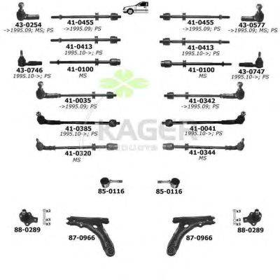 Подвеска колеса KAGER 801336