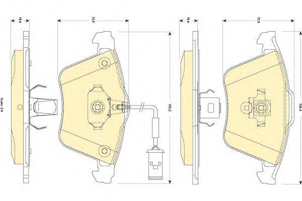 Комплект тормозных колодок, дисковый тормоз VOLVO 30635328