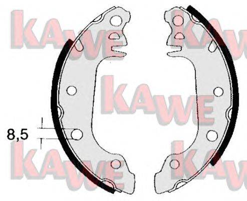 Комплект тормозных колодок KAWE 04711