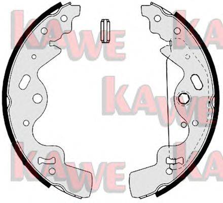 Комплект тормозных колодок KAWE 08820
