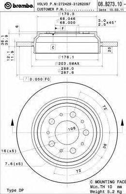 Тормозной диск BRECO BS 6043