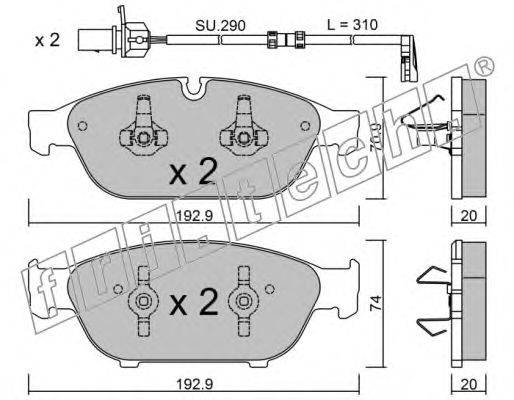 Комплект тормозных колодок, дисковый тормоз AUDI 4G0698151B