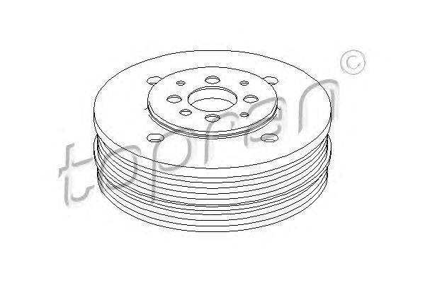Ременный шкив, коленчатый вал TOPRAN 110717