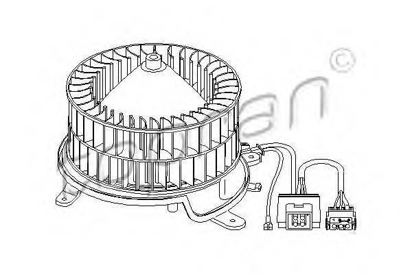 Электродвигатель, вентиляция салона TOPRAN 401 848