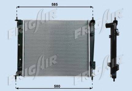 Радиатор, охлаждение двигателя FRIGAIR 0133.3038
