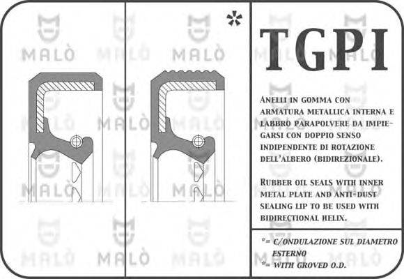 Уплотняющее кольцо, дифференциал MALÒ 1089PIAC