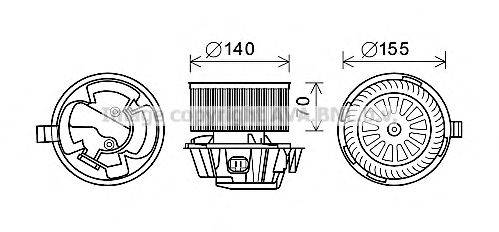 Электродвигатель, вентиляция салона PRASCO DN8384