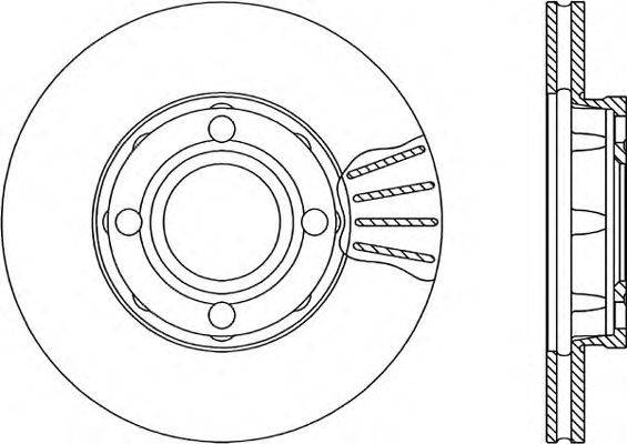 Тормозной диск OPEN PARTS BDR1020.20