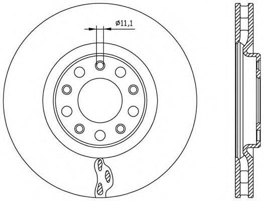 Тормозной диск OPEN PARTS BDA2561.20