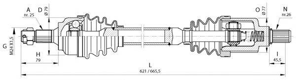 Приводной вал OPEN PARTS DRS6368.00