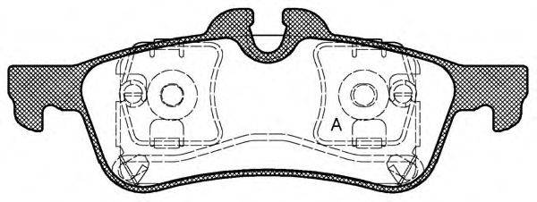Комплект тормозных колодок, дисковый тормоз OPEN PARTS 23716
