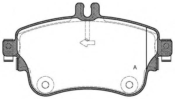 Комплект тормозных колодок, дисковый тормоз OPEN PARTS BPA1487.08