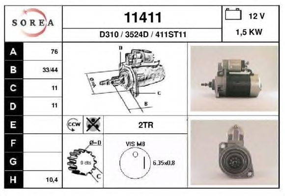 Стартер DA SILVA 023267