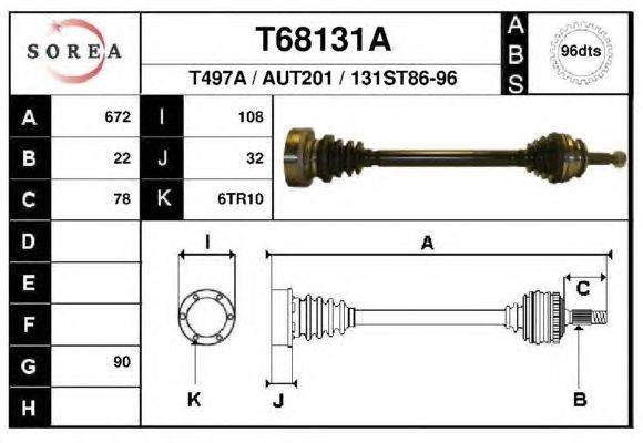 Приводной вал EAI T68131A