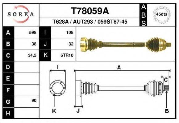 Приводной вал EAI T78059A