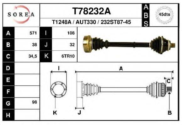 Приводной вал EAI T78232A