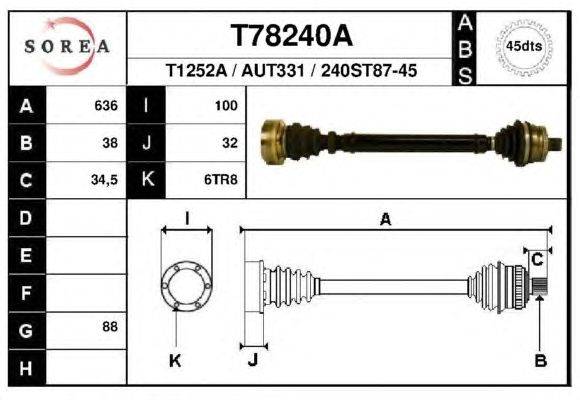 Приводной вал EAI T78240A