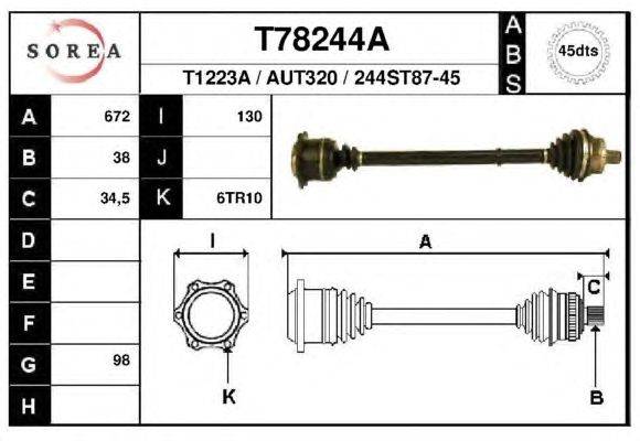 Приводной вал EAI T78244A