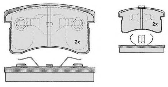 Комплект тормозных колодок, дисковый тормоз RAICAM 21969