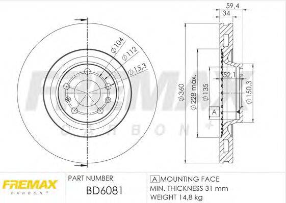 Тормозной диск FREMAX BD-6081
