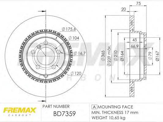 Тормозной диск FREMAX BD-7359