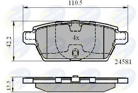 Комплект тормозных колодок, дисковый тормоз COMLINE CBP01514