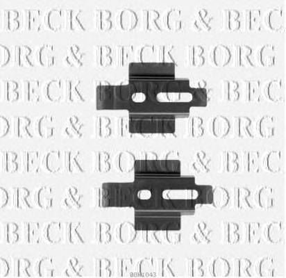 Комплектующие, колодки дискового тормоза BORG & BECK BBK1043