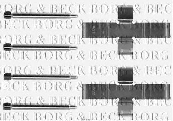 Комплектующие, колодки дискового тормоза BORG & BECK BBK1086
