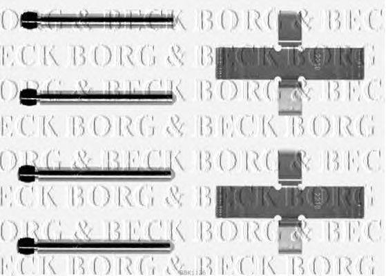 Комплектующие, колодки дискового тормоза BORG & BECK BBK1126