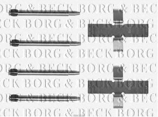 Комплектующие, колодки дискового тормоза BORG & BECK BBK1186