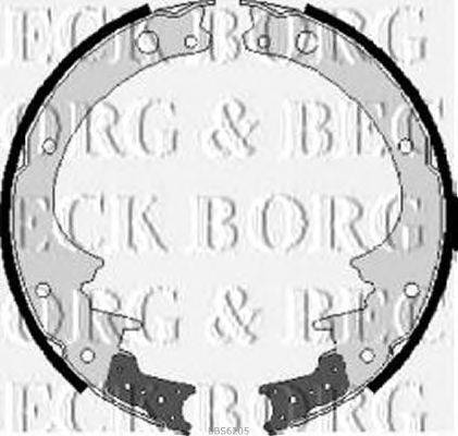 Комплект тормозных колодок BORG & BECK BBS6205