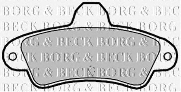 Комплект тормозных колодок, дисковый тормоз BORG & BECK BBP2128