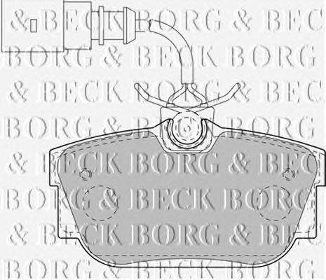 Комплект тормозных колодок, дисковый тормоз BORG & BECK BBP2130