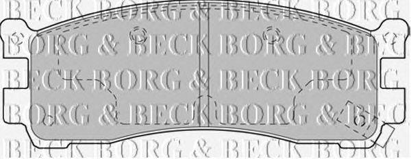 Комплект тормозных колодок, дисковый тормоз BORG & BECK BBP2135