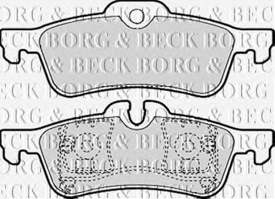 Комплект тормозных колодок, дисковый тормоз BORG & BECK BBP2142