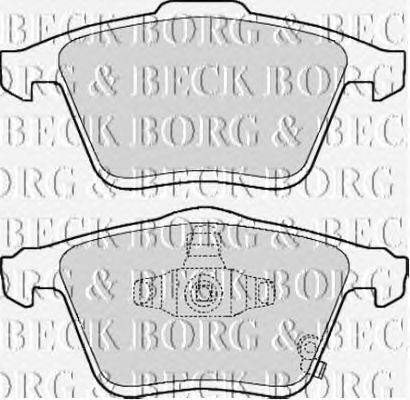 Комплект тормозных колодок, дисковый тормоз BORG & BECK BBP2154