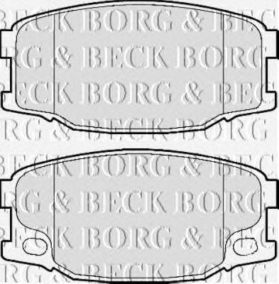 Комплект тормозных колодок, дисковый тормоз BORG & BECK BBP2158