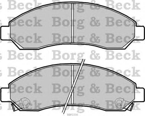 Комплект тормозных колодок, дисковый тормоз BORG & BECK BBP2256