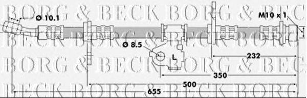 Тормозной шланг BORG & BECK BBH6198